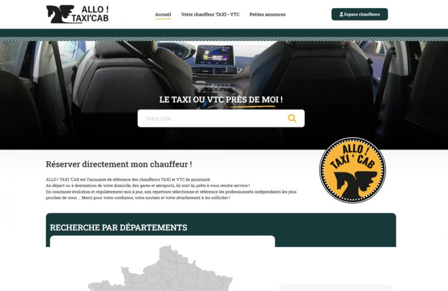 Image imprim écran de la creation de site internet de Allo Taxi'Cab